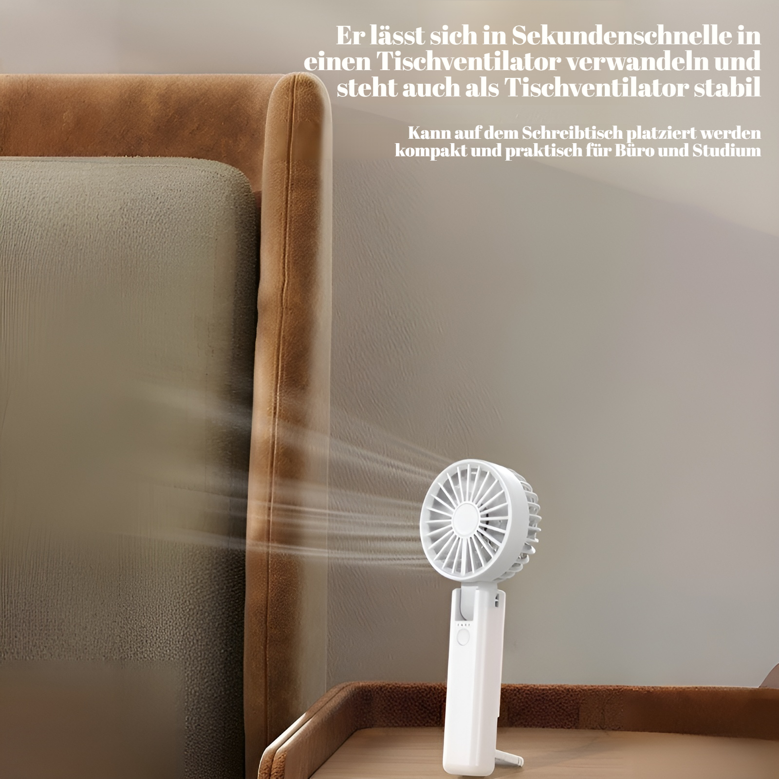 YL09 Doppelblatt-Handventilator zum Aufhängen am Hals, Mini-Ventilator, multifunktionaler USB-Ventil