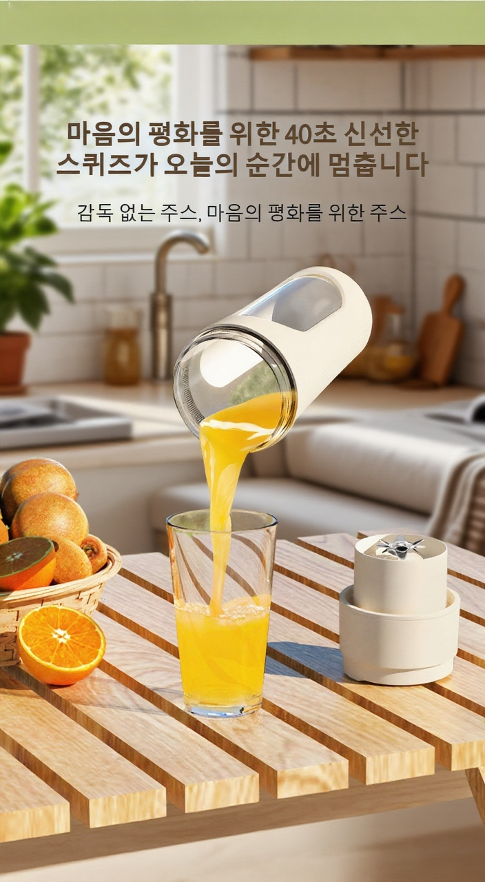 한 잔 더블 커버 착즙컵 디테일