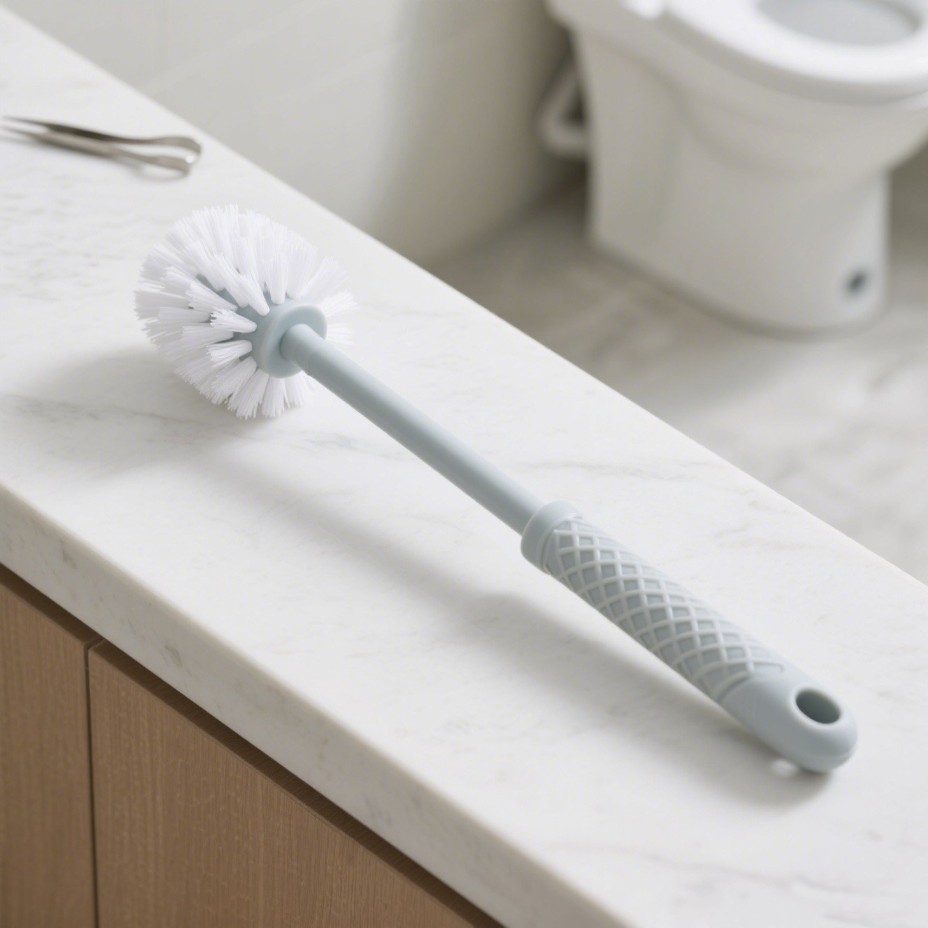 グレー色のブラシヘッドの拡大写真