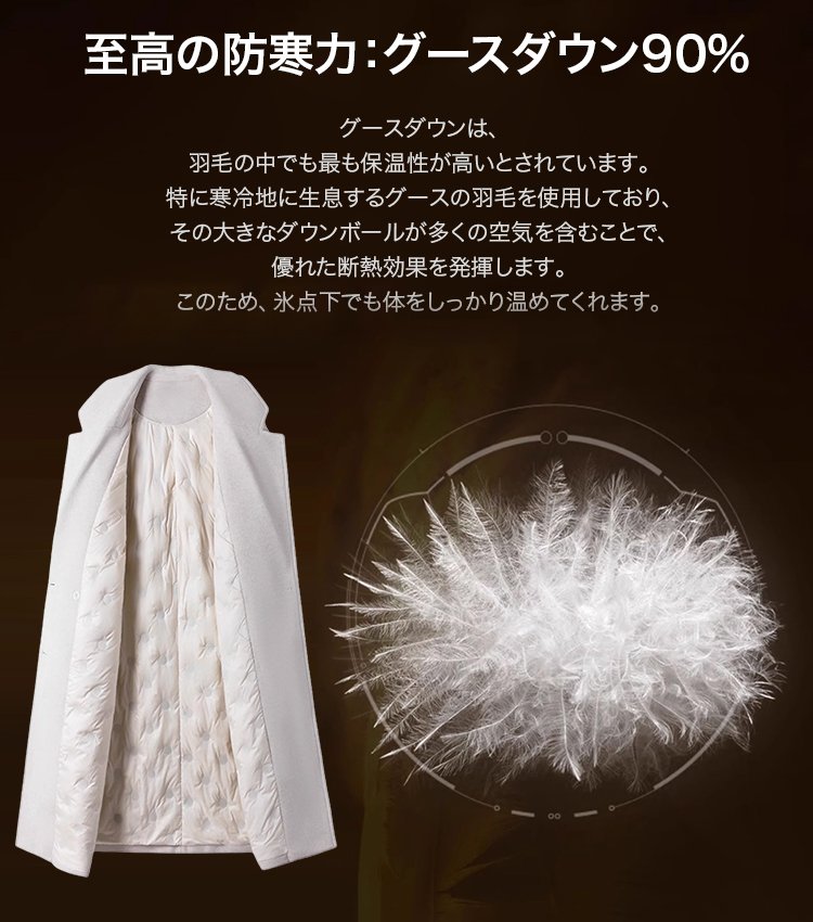 裏起毛・厚手 ゆったり細見せウールコート レディース