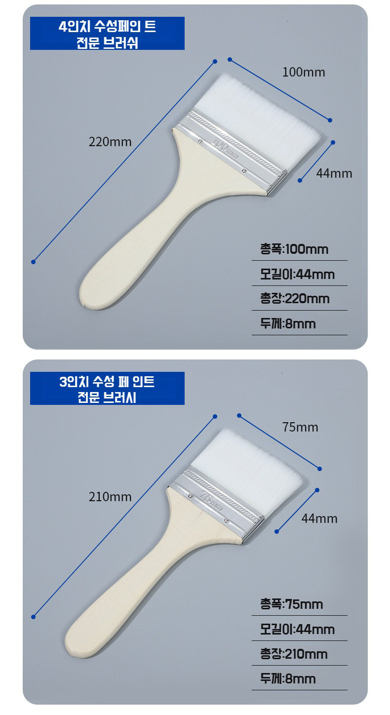 실내 인테리어용 라텍스 페인트 브러쉬 활용 예시