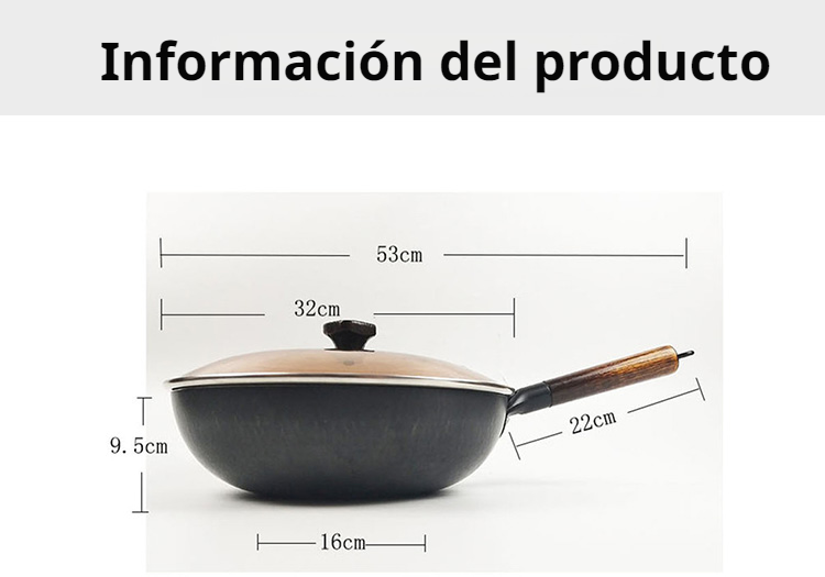 Elegant packaging of handmade iron pan