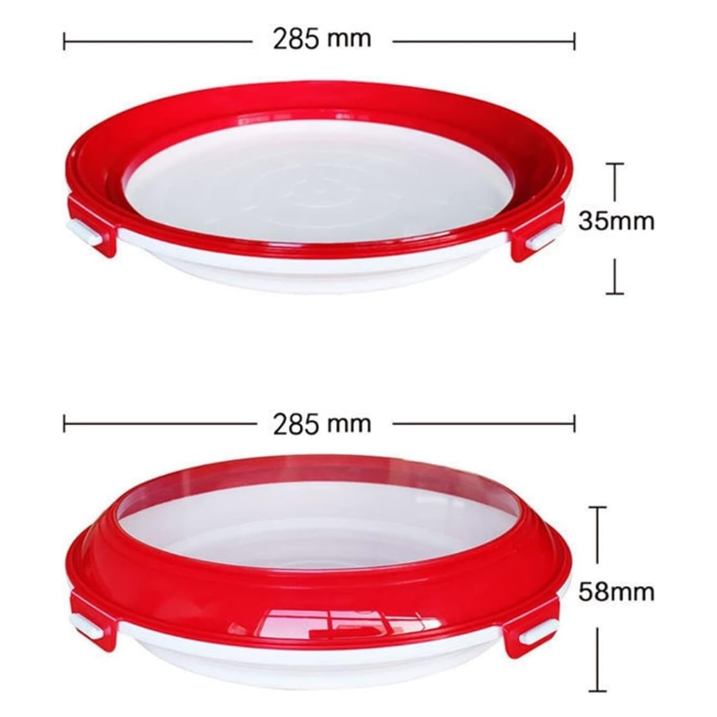 Food Preservation Refrigerator Organizer Round Vacuum Freshness Tray