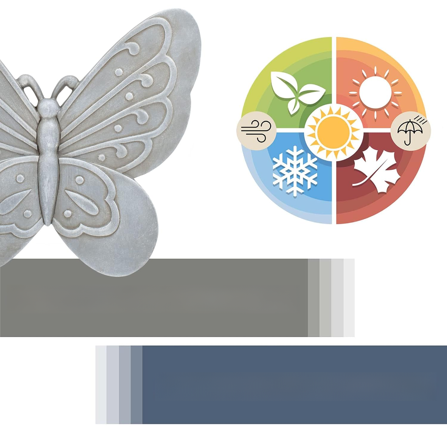 Close-up of unique garden stepping stone designs