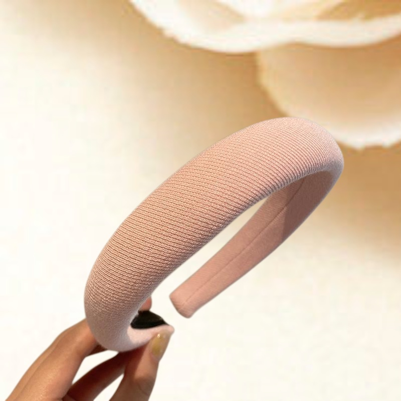 ที่คาดผมฟองน้ำทรงสูงสีพื้น