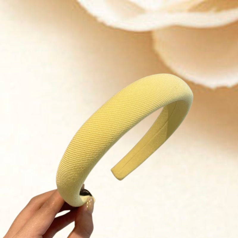 ที่คาดผมฟองน้ำทรงสูงสีพื้น