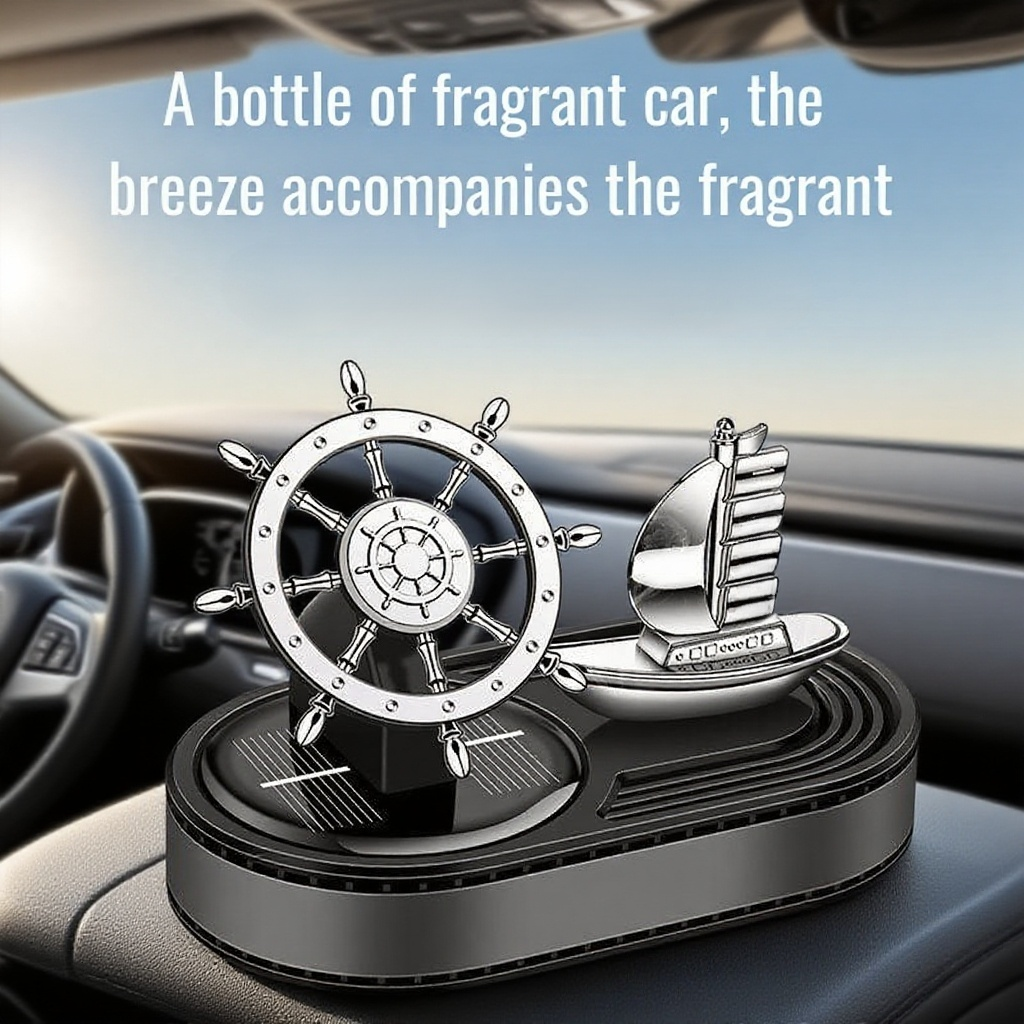 Solar powered car aromatherapy ornament