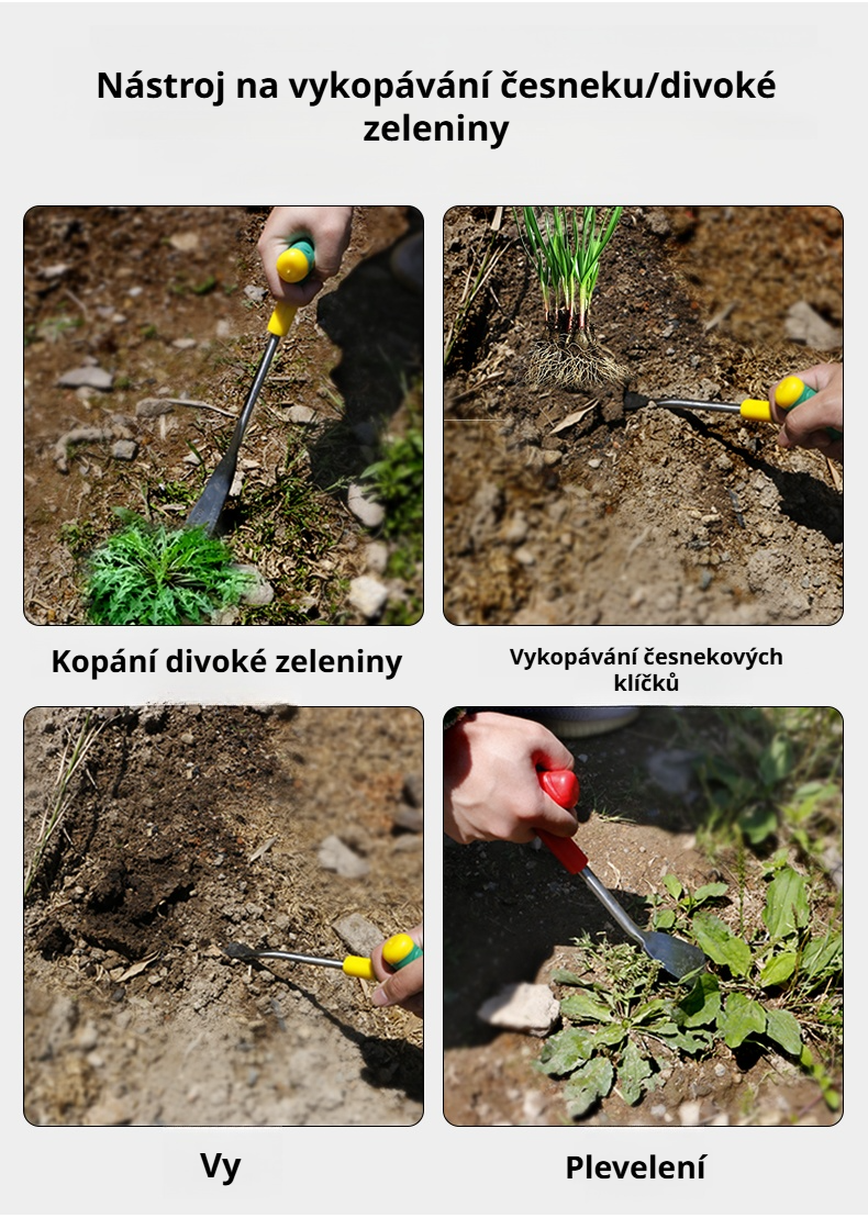 Zahradní lopatka na zeleninu z manganové oceli