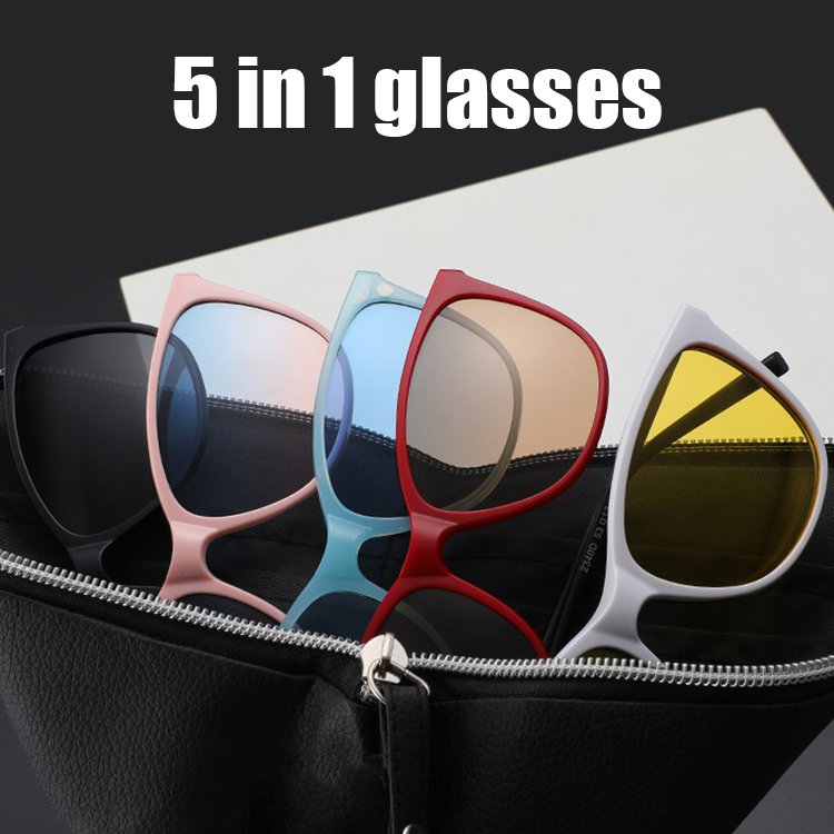 European and American frame fashionable magnetic colorful clip-on sunglasses
