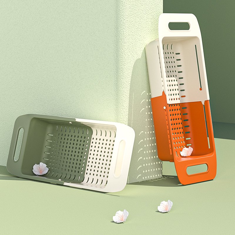 이중 확장형 물빠짐 바구니