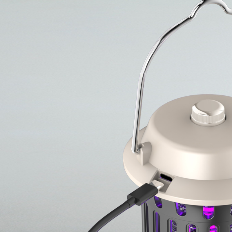 屋外キャンプ静音光波による蚊よけライトの誘引捕捉