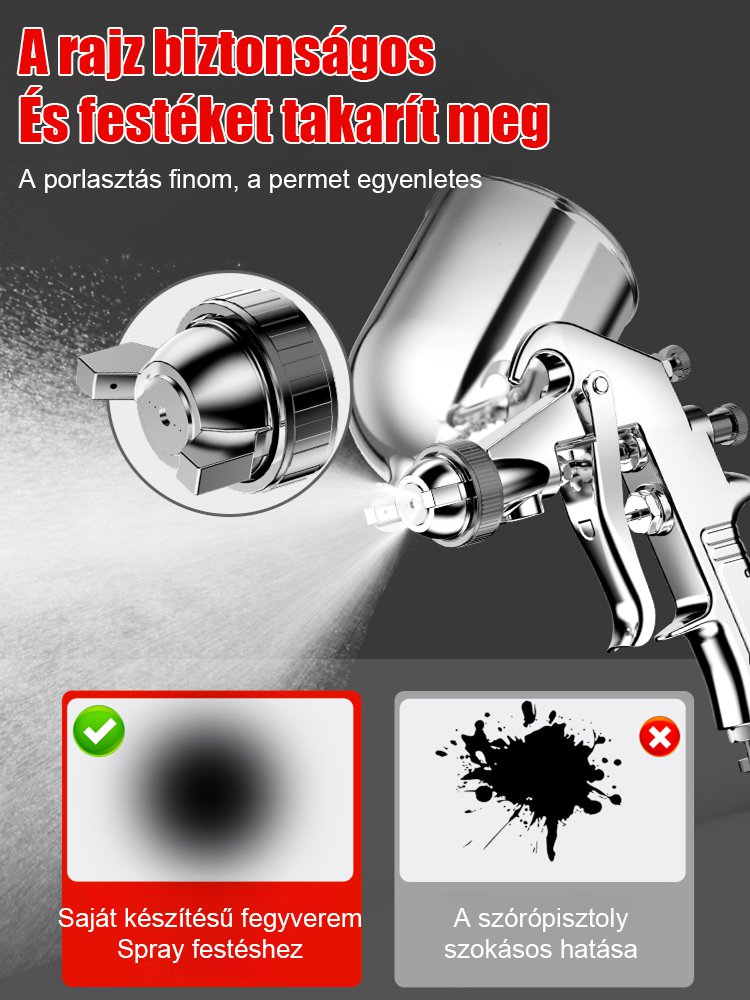 Professzionális pneumatikus festékszórópisztoly