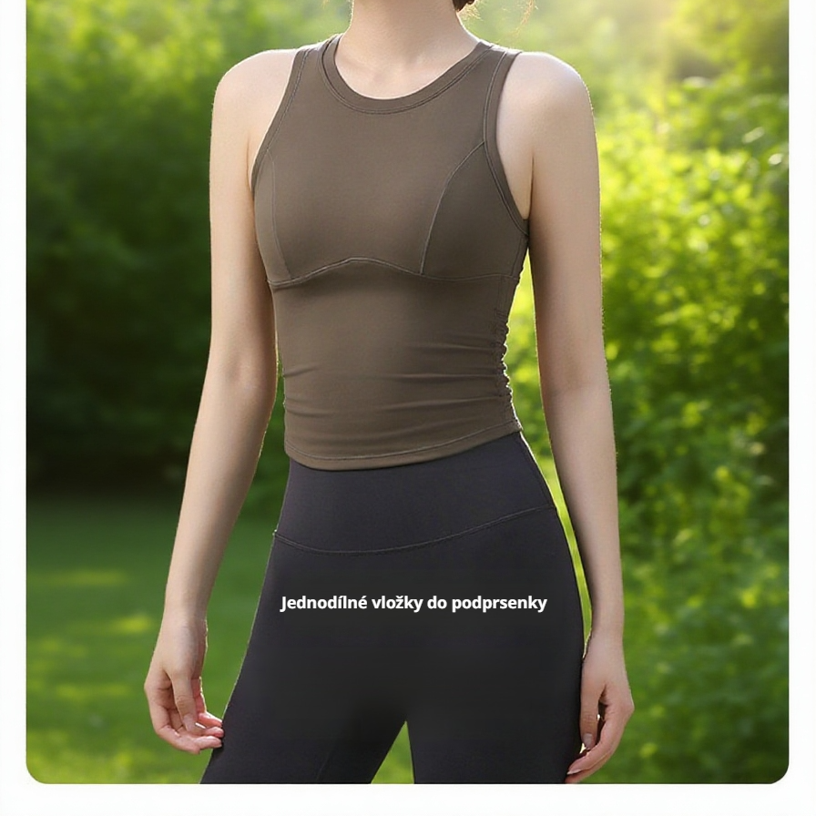 Pohodlná vesta pro fitness a jógu