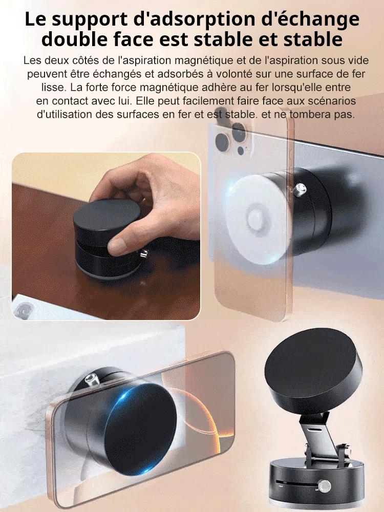 Support de téléphone magnétique pour voiture avec verrouillage coulissant