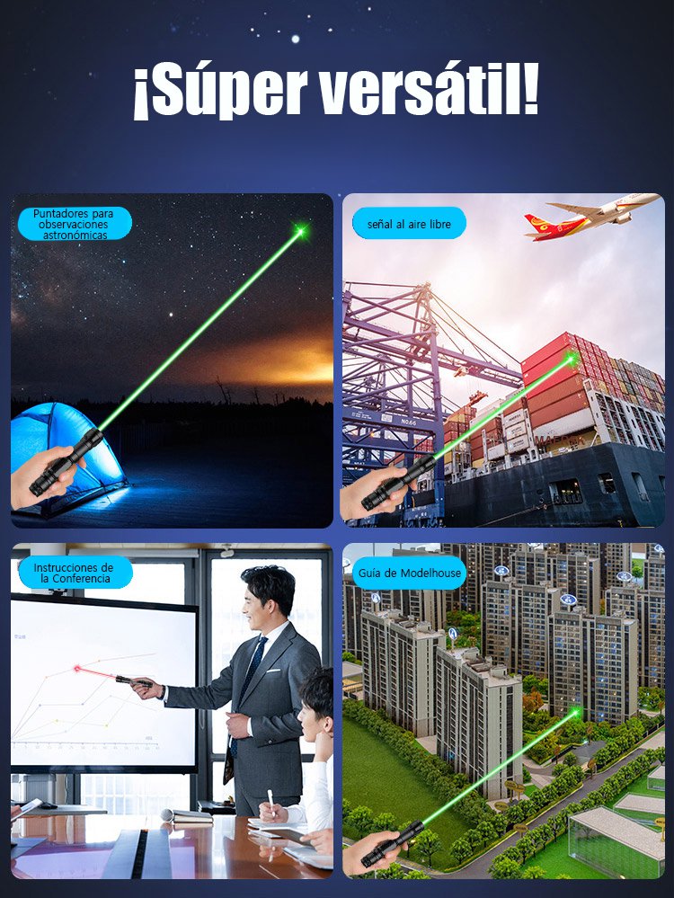 Láser de alta potencia con luz intensa de largo alcance.