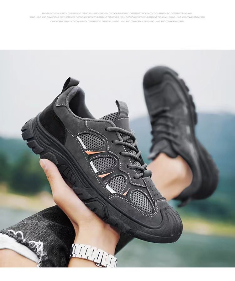 軽量で快適な労働保護シューズの上部デザイン