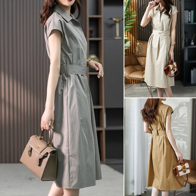 フレンチスリーブ・ポロワンピース