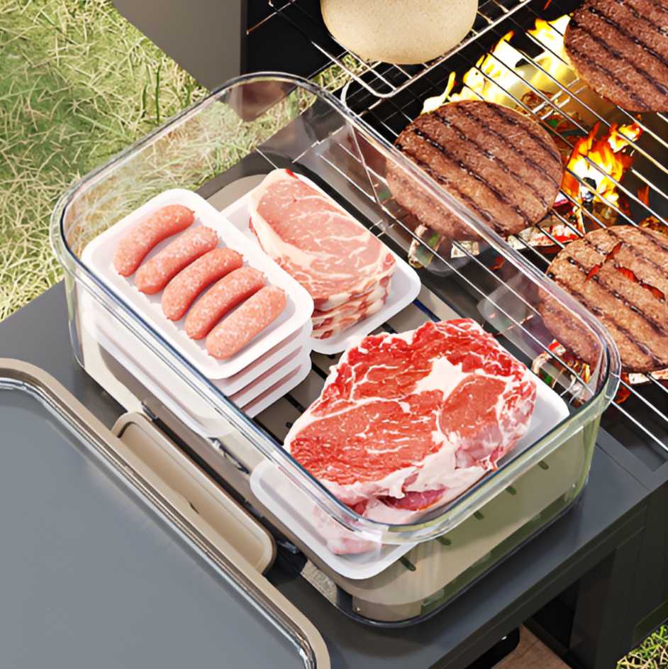 손잡이가 달린 신선도 유지 보관함