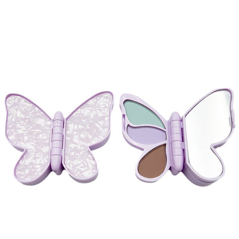 Animal shape eyeshadow palette, matte pearls, glitter, waterproof butterfly six-color eyeshadow