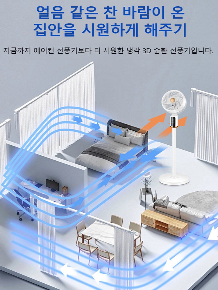 사무용 스탠드 선풍기 가정용 저소음 기숙사 주방 자동 회전 순환 팬