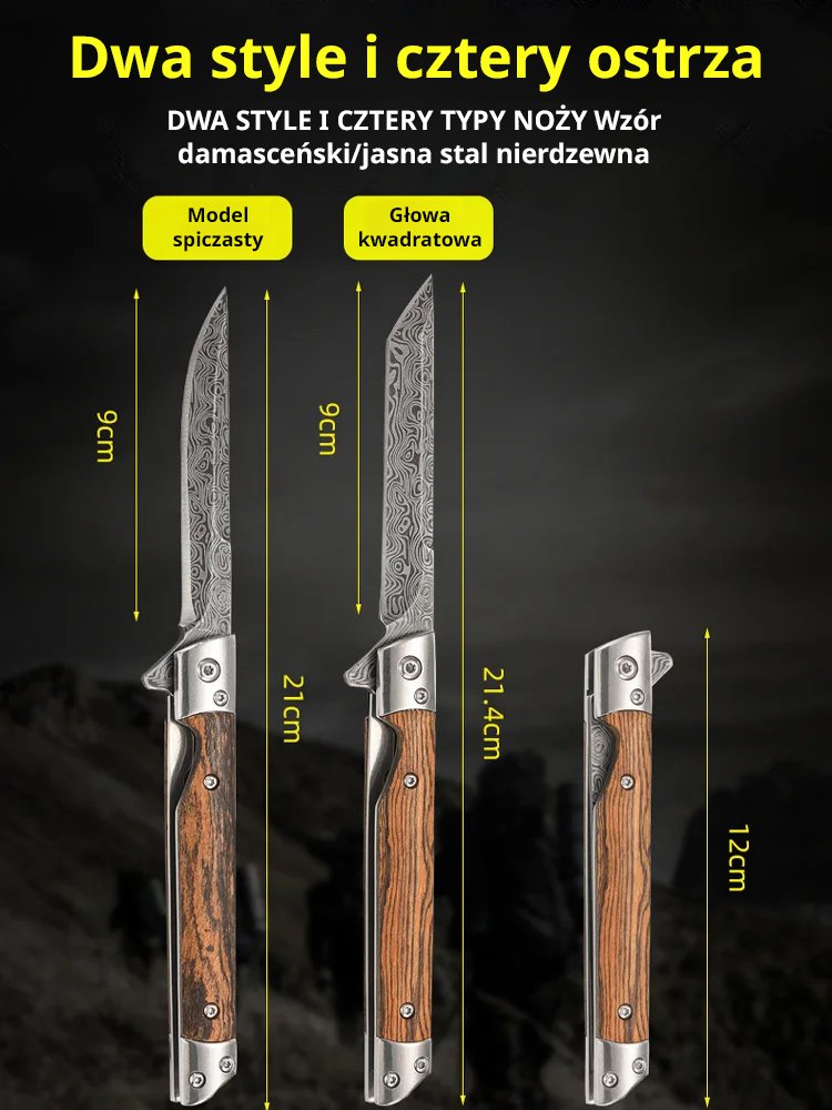 【Damascus】Mały nóż tnący żelazo jak błoto