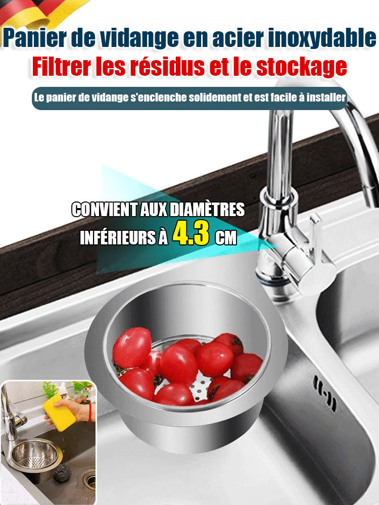Panier d'asphalte en acier inoxydable 304