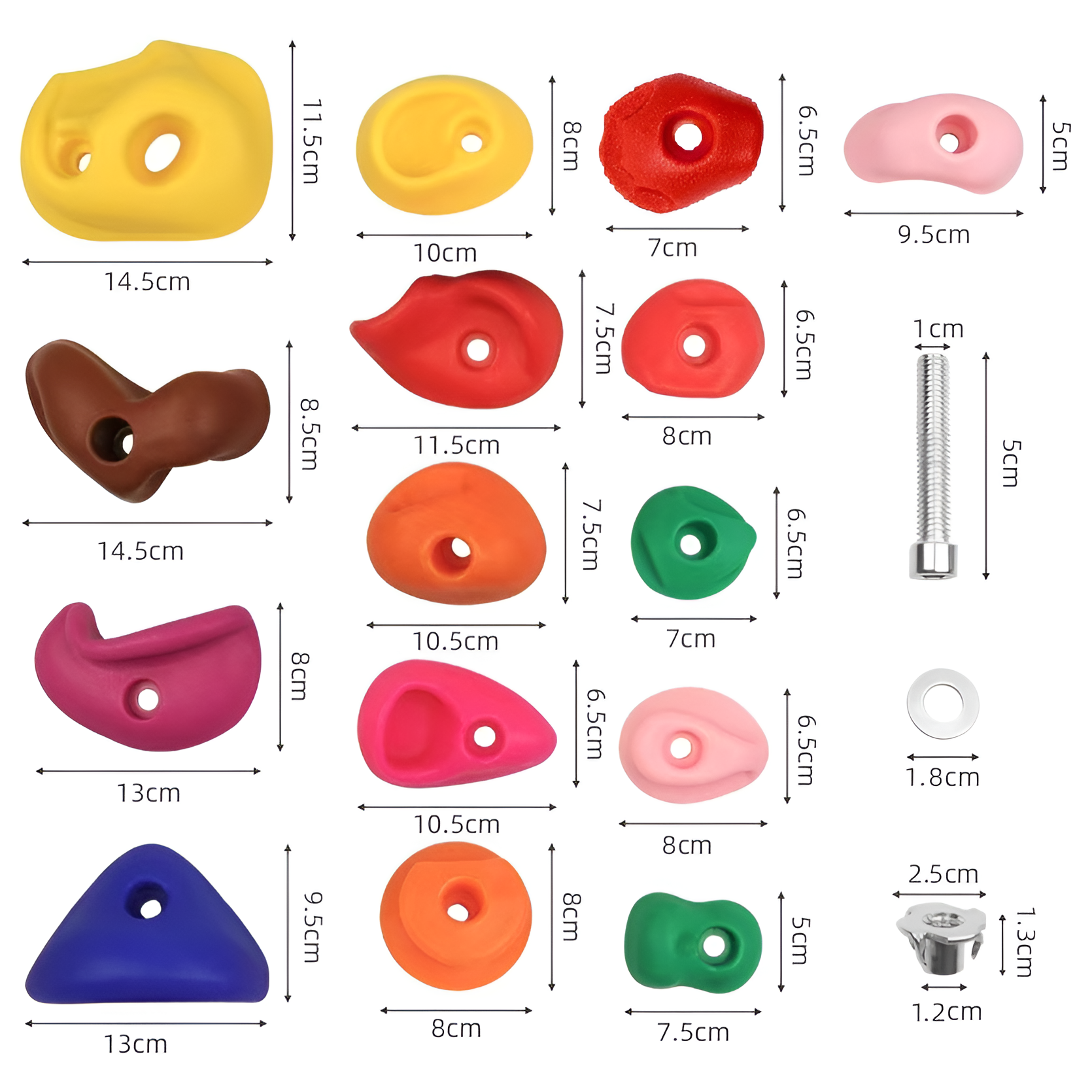 JMY Kinder Outdoor Kletterfelsen Set Indoor Spielplatz Kletterwand Rock Points