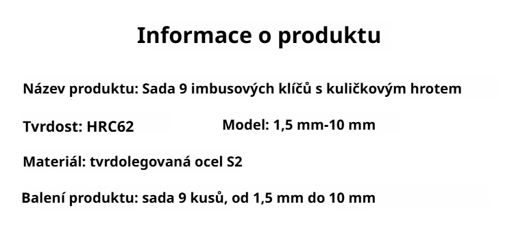 Přesné imbusové klíče s ergonomickým designem