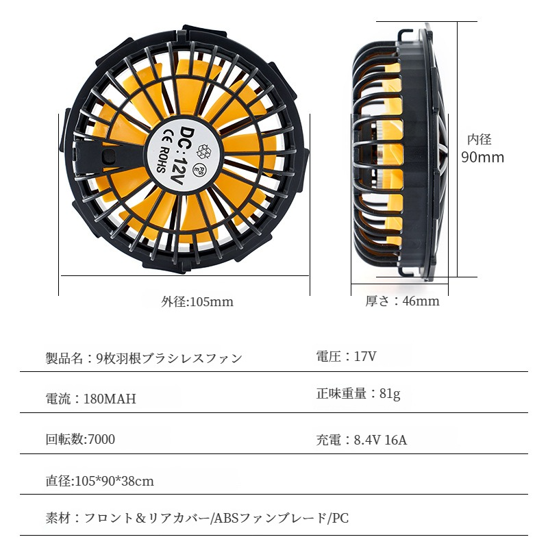 高い天候ブラシレス モーター ファンの冷却のスーツの付属品の高い RPM の空気調節のスーツ ファン