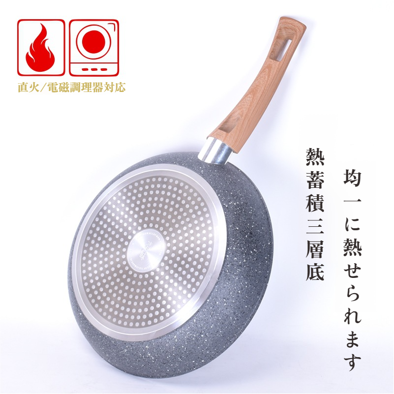 メディカルストーンフライパン、ノンスティックパン、家庭用フライパン、ステーキ＆エッグフライパン、ガスコンロ、電磁調理器、万能フライパン