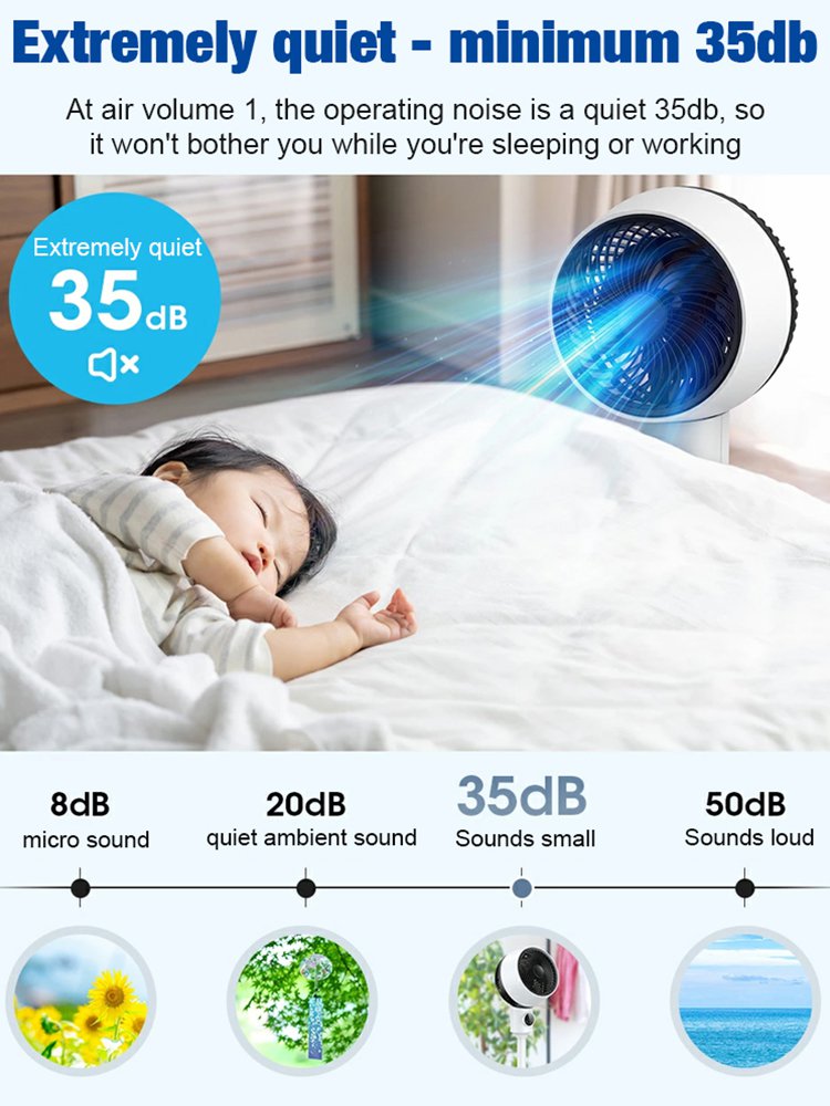 Ultra-quiet floor-standing energy-saving circulation fan