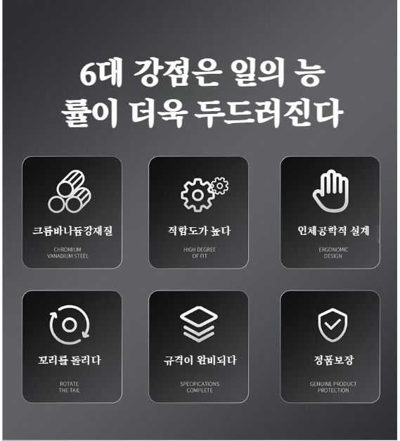 고품질 십자 드라이버 팁 클로즈업