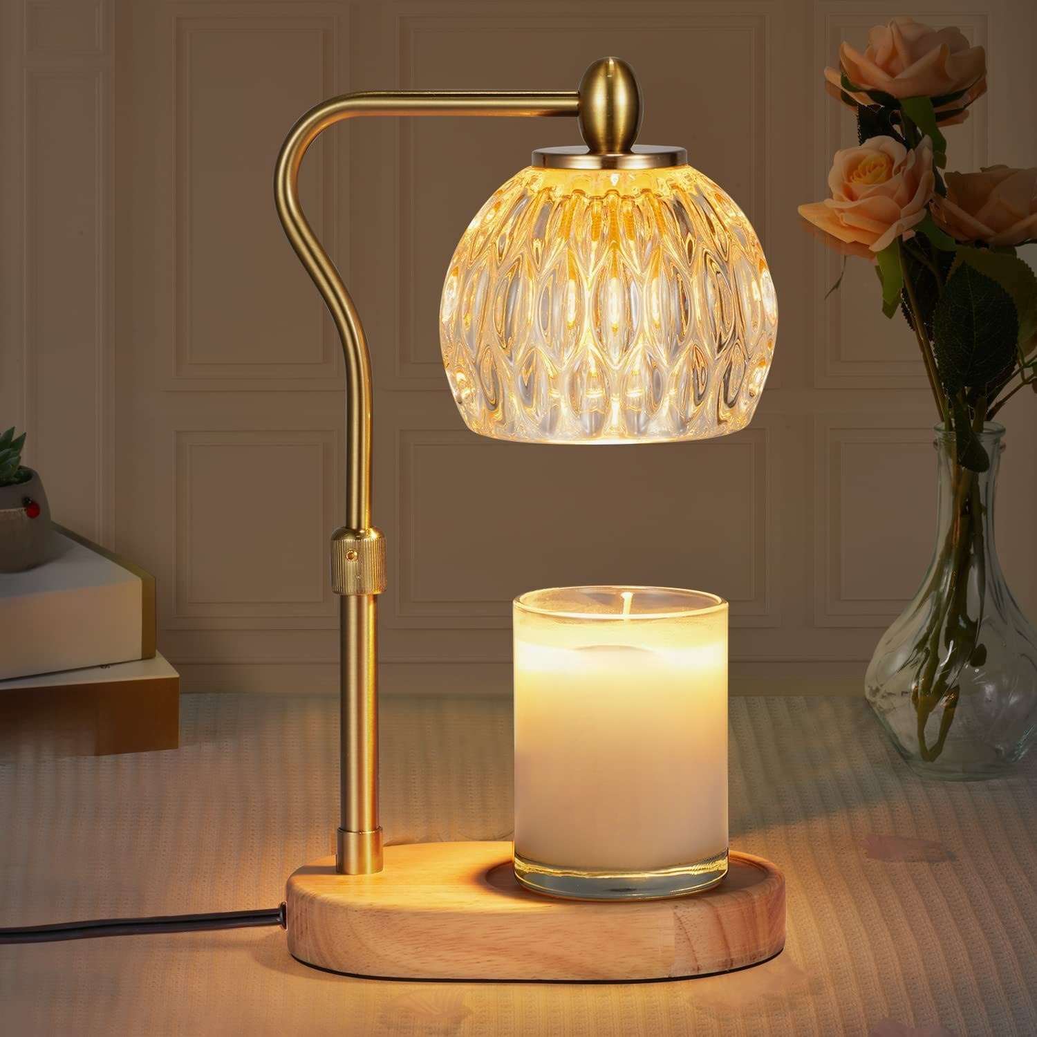 玻璃香薰爐床頭燈定時融燭燈