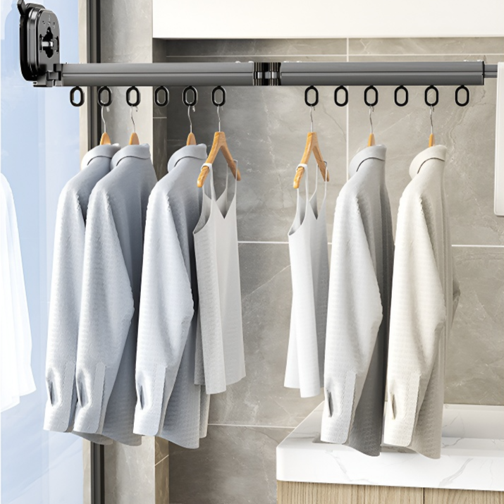 便攜式壁掛式伸縮晾衣桿