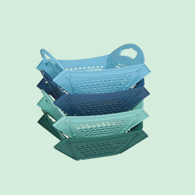 سلة تنظيف المطبخ المنزلية القابلة للطي