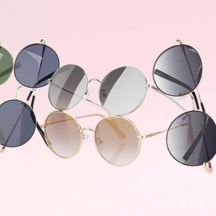 แว่นกันแดดฟิล์มสีสไตล์เรโทร แว่นกันแดดแฟชั่นสำหรับผู้หญิงสไตล์ยุโรปและอเมริกา