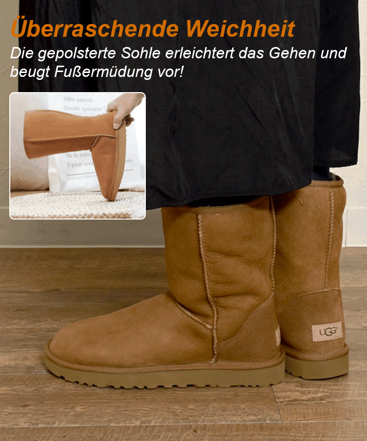 20 cm hohe, dick gefütterte, warme Schuhe
