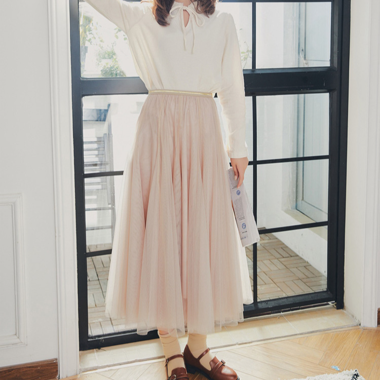 【春夏新作チュールスカート】ふわふわ　チュール　カジュアル シルエット