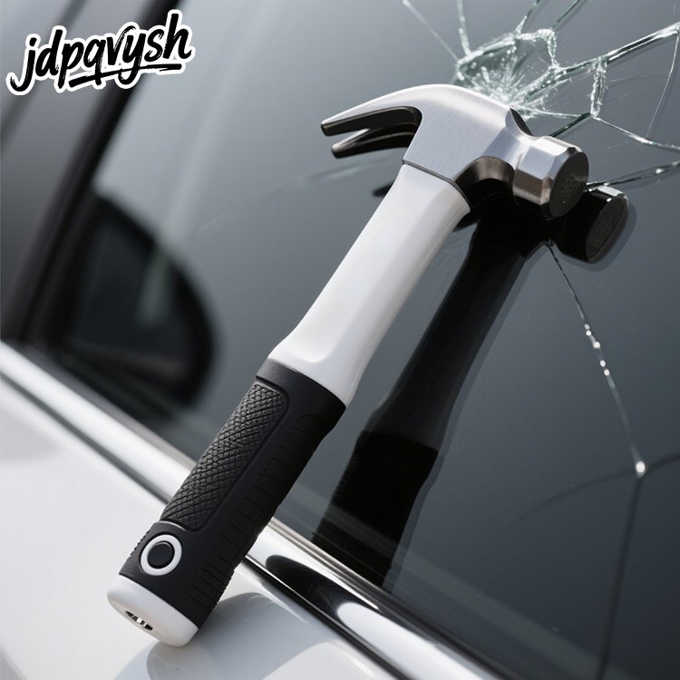 車の窓を一秒で割る安全ハンマー