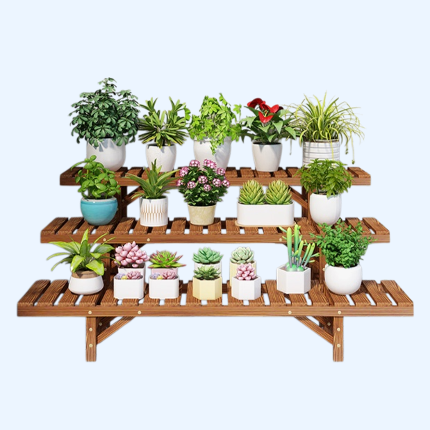 階梯式多層可選防腐木質花架