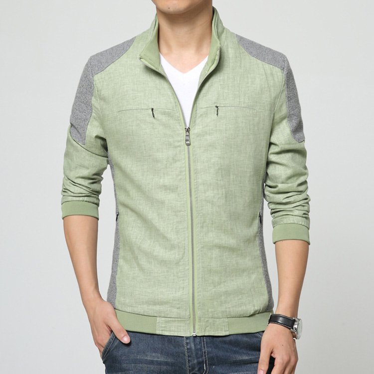캐주얼 남성 면 마 자켓