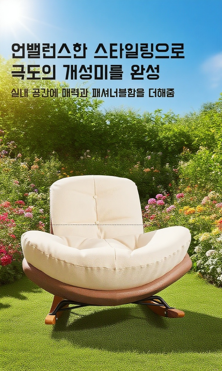 고급 소재로 제작된 흔들의자 디테일