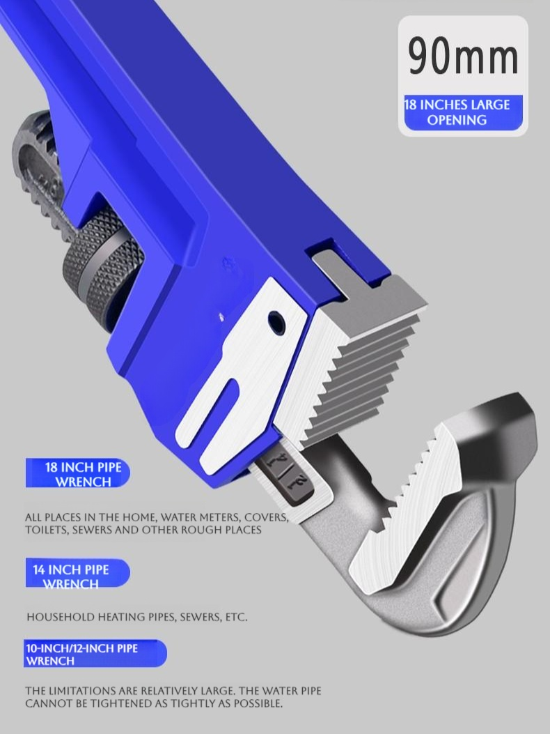 Ruier Tools Pipe Pliers American Heavy Duty Pipe Pliers Water Pipe Pliers Large Open End Wrench