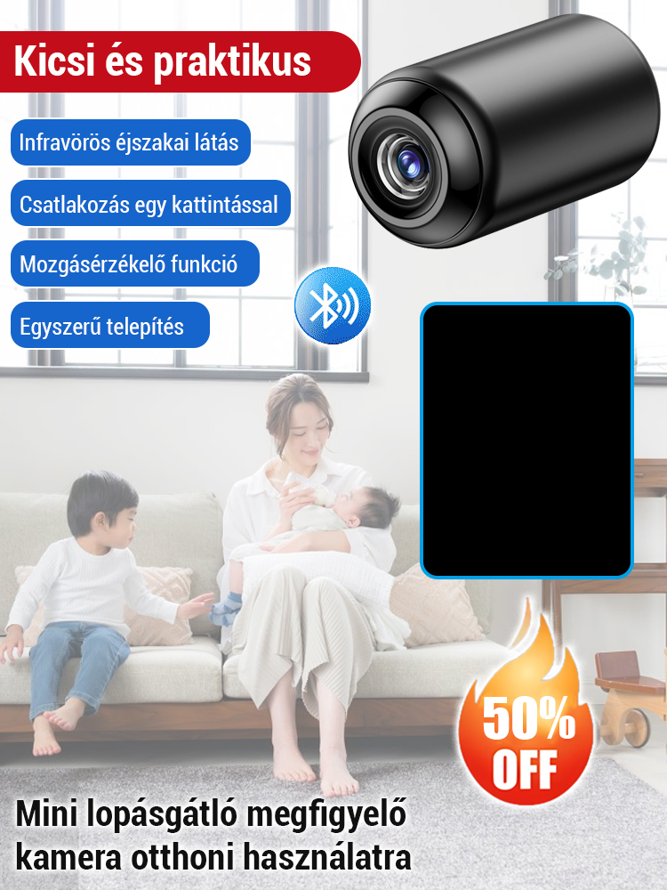 Mini WiFi távfelügyeleti kamera