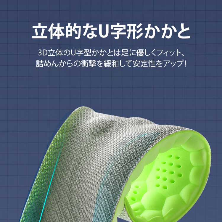 衝撃吸収マッサージインソール