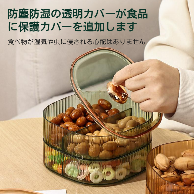 リビングルーム ライト ラグジュアリー コンパートメント オーガナイザー マルチレイヤードライフルーツプレートキャンディボックス クリームゴールデンラビットコーヒーテーブルオーガナイザー