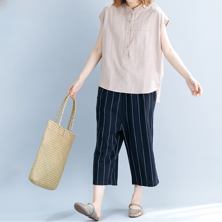 【綿麻シャツ】綿麻素材、柔らかく快適、エレガント