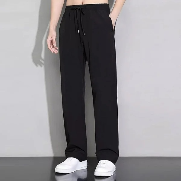 여름 속건 아이스 실크 남성 캐주얼 팬츠