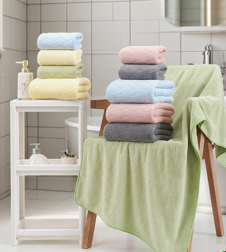 不易掉毛的珊瑚絨洗臉毛巾