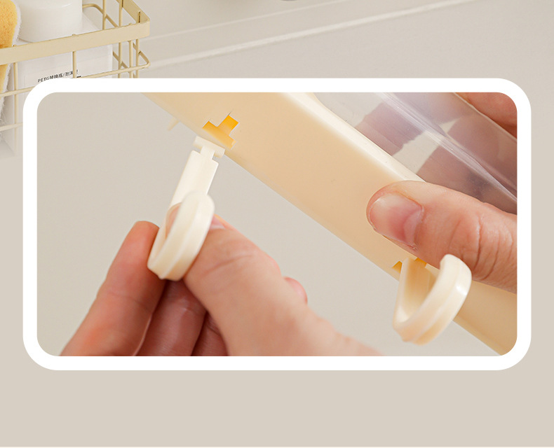 Easy-to-install kitchen rack for efficient storage